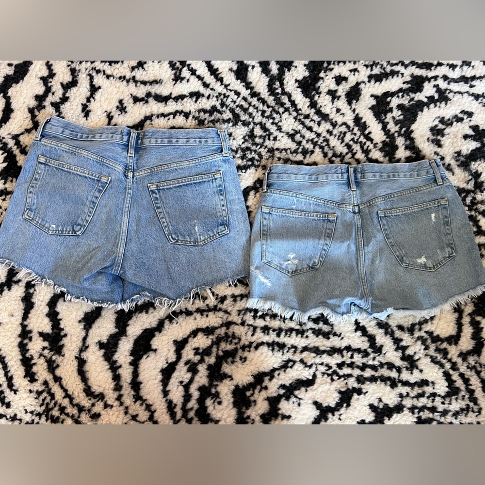 Agolde Blue Denim Women Shorts set of two size 28